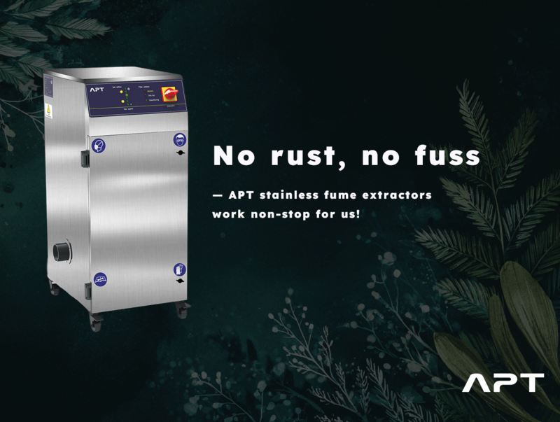 Stainless steel fume extractors